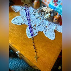 Rosary, elegance with unique lovely gold tones; A distinctive Rosary gift 4 her